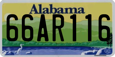 AL license plate 66AR116