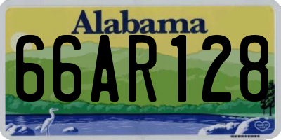 AL license plate 66AR128