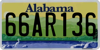 AL license plate 66AR136