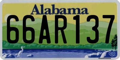 AL license plate 66AR137