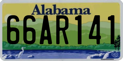 AL license plate 66AR141