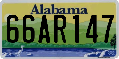 AL license plate 66AR147