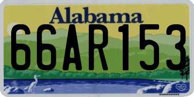 AL license plate 66AR153