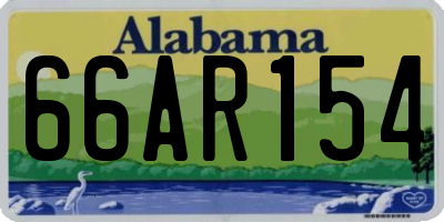 AL license plate 66AR154