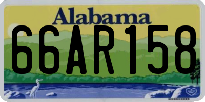 AL license plate 66AR158