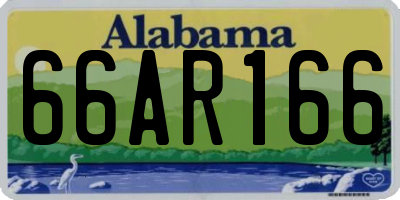 AL license plate 66AR166