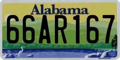 AL license plate 66AR167