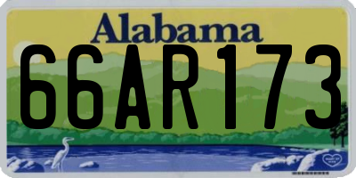 AL license plate 66AR173
