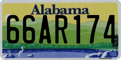 AL license plate 66AR174