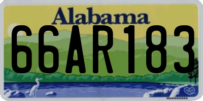 AL license plate 66AR183