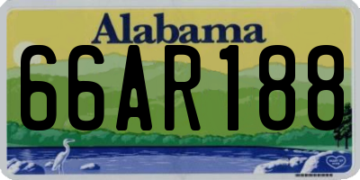 AL license plate 66AR188