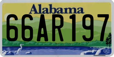 AL license plate 66AR197