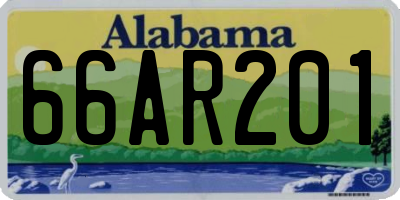 AL license plate 66AR201