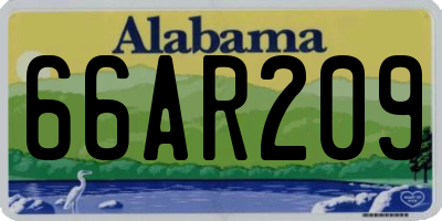 AL license plate 66AR209