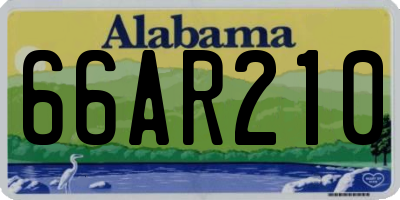 AL license plate 66AR210