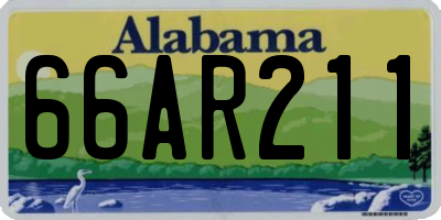 AL license plate 66AR211