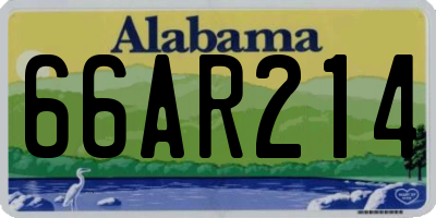 AL license plate 66AR214