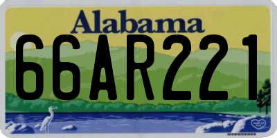 AL license plate 66AR221