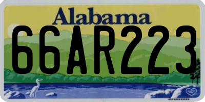 AL license plate 66AR223