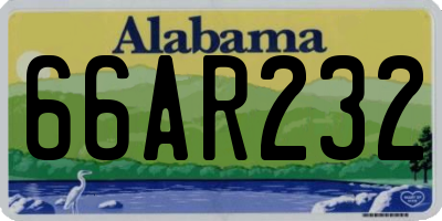 AL license plate 66AR232