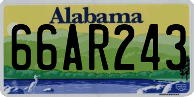 AL license plate 66AR243