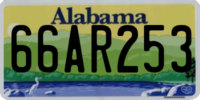 AL license plate 66AR253