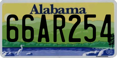 AL license plate 66AR254
