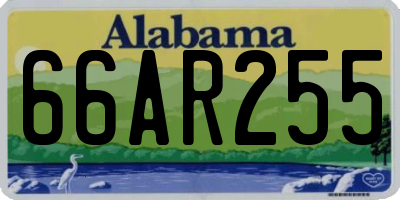 AL license plate 66AR255