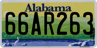AL license plate 66AR263