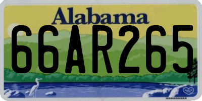 AL license plate 66AR265