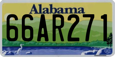AL license plate 66AR271
