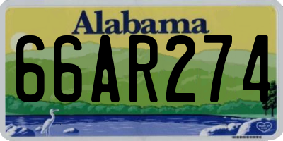 AL license plate 66AR274