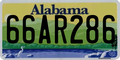 AL license plate 66AR286
