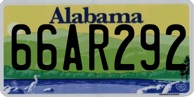 AL license plate 66AR292