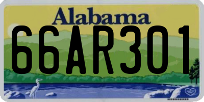 AL license plate 66AR301