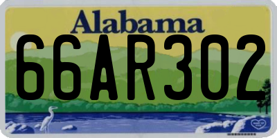 AL license plate 66AR302