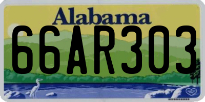 AL license plate 66AR303