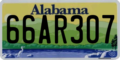 AL license plate 66AR307