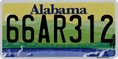 AL license plate 66AR312