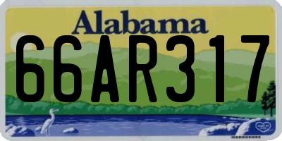 AL license plate 66AR317