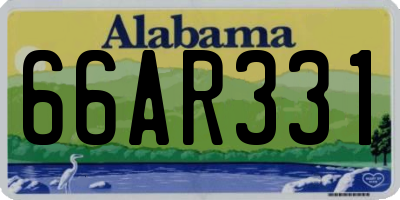 AL license plate 66AR331