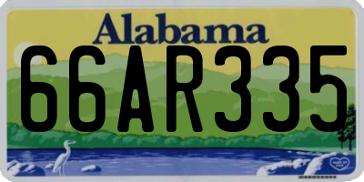 AL license plate 66AR335
