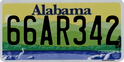 AL license plate 66AR342