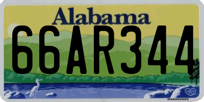 AL license plate 66AR344