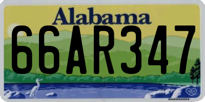 AL license plate 66AR347