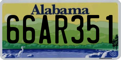 AL license plate 66AR351