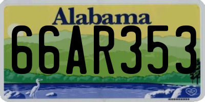 AL license plate 66AR353