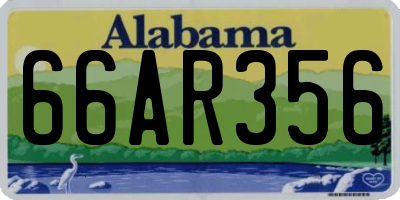 AL license plate 66AR356