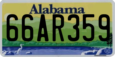 AL license plate 66AR359