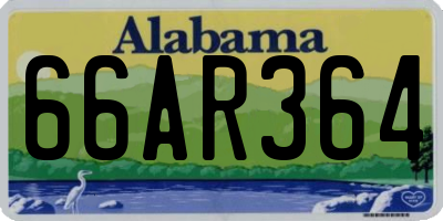 AL license plate 66AR364